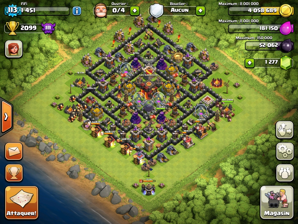 Clash of clans trophy base th9